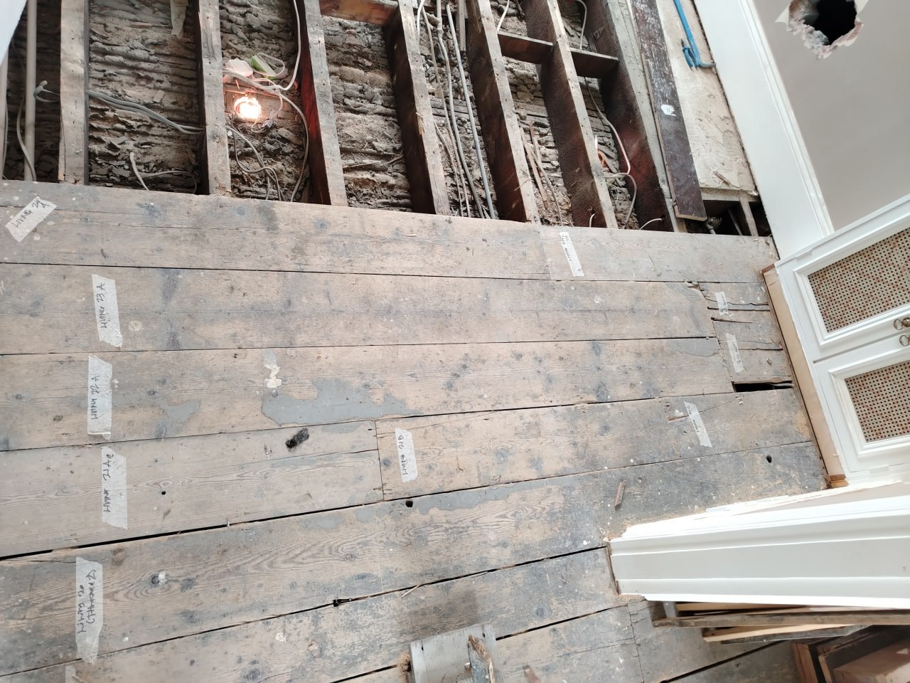 Floor condition before restoration